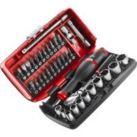 Cliquet et douilles 1∕4'' coffret de 38 pièces RL.NANO1PB