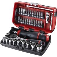 Cliquet et douilles 1∕4'' coffret de 38 pièces R2NANOPB