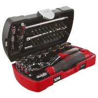 Cliquet et douilles 1∕4'' coffret pocket de 40 pièces