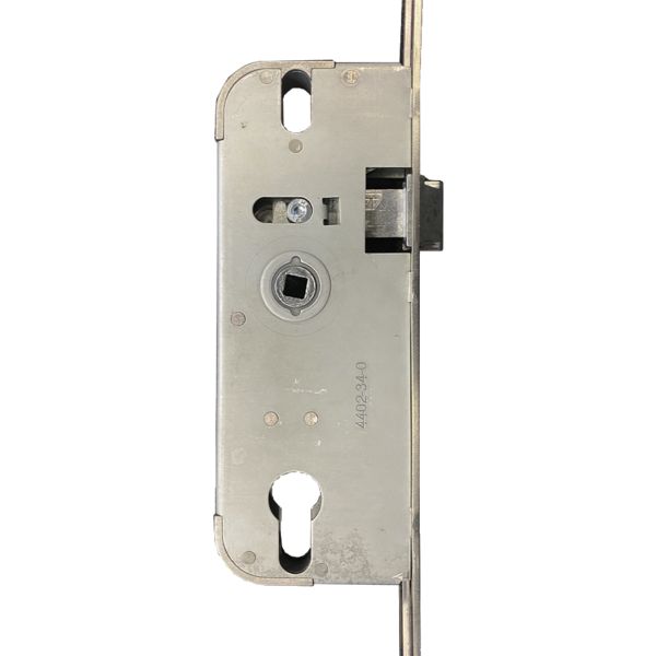 Serrure à Crémone JuNie Type 7020 – Mandrin 30mm, Cylindre Nickelé, Argent