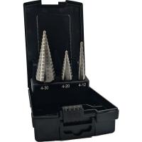 Coffret 3 forets étagés tôle HSS