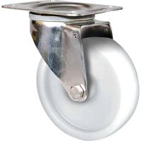 Roulette polyamide blanc chape inox