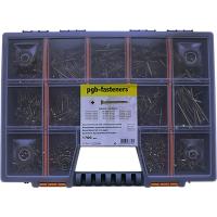 Mallette 1700 vis bois zingué jaune